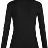 POPZONE Women's Lettuce Trim Mock Neck Long Sleeve Slim Fit Ribbed Knit Tee Shirt Tops