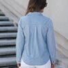 luvamia Denim Shirt Women Chambray Jean Western Shirts Long Sleeve Button Down Tops