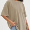 ATHMILE Womens Oversized T Shirts Loose Fit Crewneck Short Sleeve Tops Summer Casual Blouse Y2K 2025 Basic Tee Beach