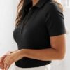Dokotoo Womens Polo Shirts Short Sleeve Collared V Neck T Shirts Summer Blouses Business Casual Tops