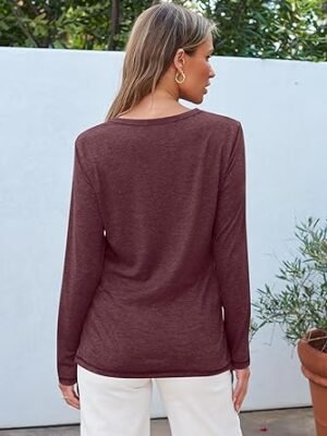 AUTOMET Long Sleeve Shirts for Women Business Casual Tops Fall Fashion Clothes Workout Plus Size Teacher School Outfits 2025