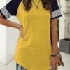Adibosy Women Summer Casual Shirts: Short Sleeve Striped Tunic Tops Womens Crew Neck Tee Tshirt Blouses