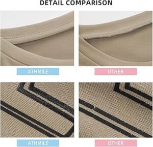 ATHMILE Womens Oversized T Shirts Loose Fit Crewneck Short Sleeve Tops Summer Casual Blouse Y2K 2025 Basic Tee Beach