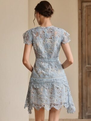 Anewsta Spring, Vacation, Festival Women's Elegant Lace Hollow Embroidery